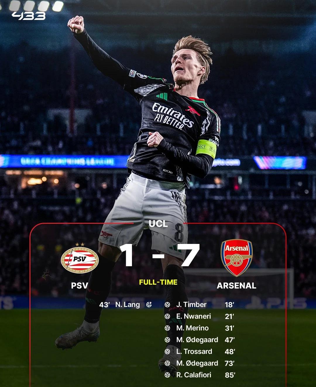 包含阿森纳攻击线火力全开，轻松获胜的词条